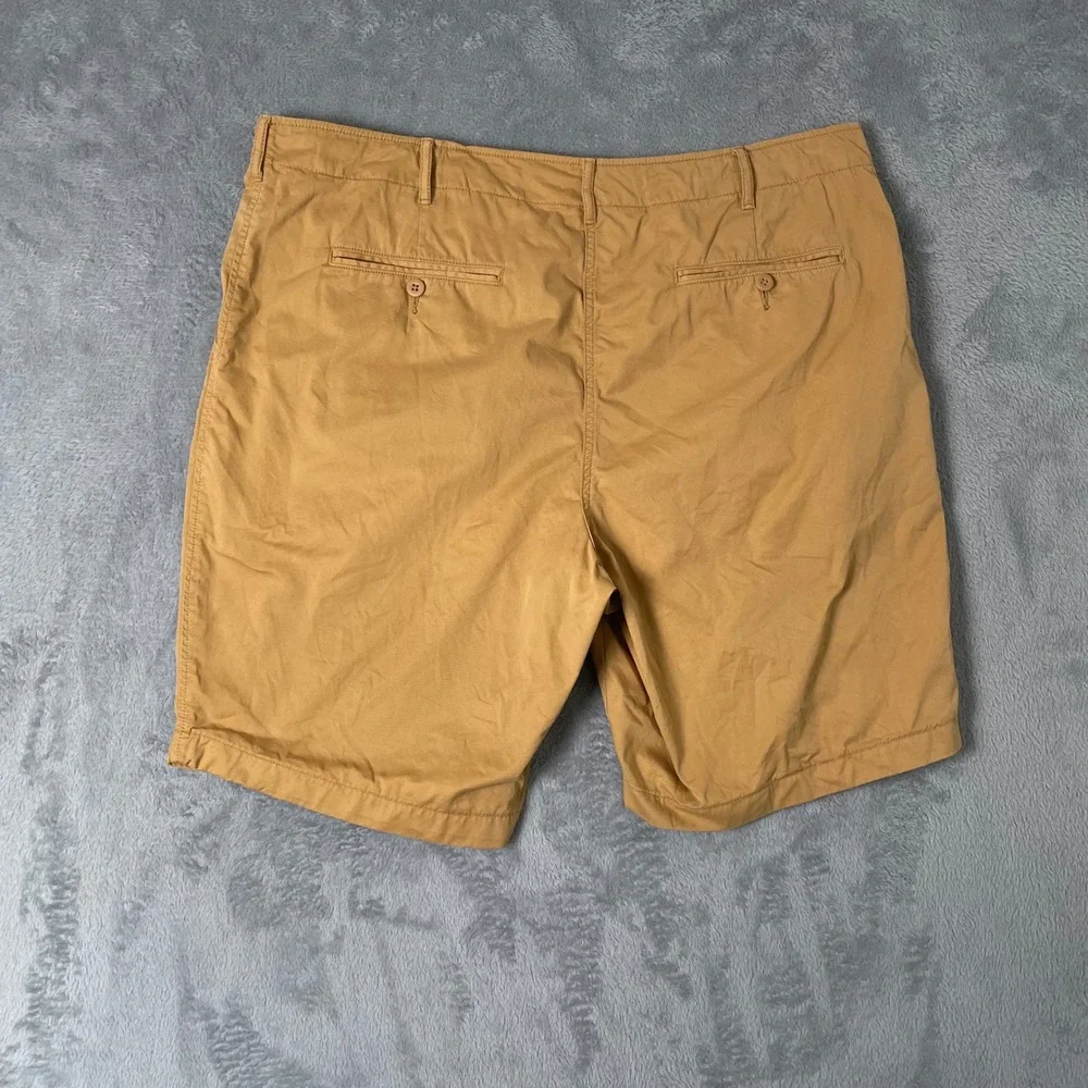 Uniqlo Chino‎ Shorts Mens XXL Brown Cotton Twill Preppy Casual Summer Golf